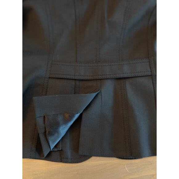 Cache Tailored Fit Blazer Women's Sz S Black Flap Pockets 3 Button Lined Jacket - Picture 12 of 16